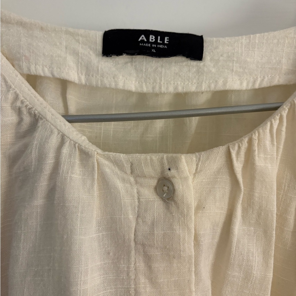 ABLE Cream Button-Up Top - Picture 2 of 5